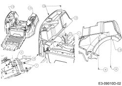 Cub Cadet Ersatzteile Zero Turn XZ1 127 17CICACQ603  (2018) Trägerplatte Tank, Tankverkleidung