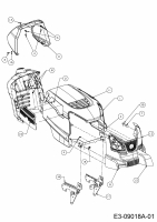 Ersatzteile WOLF-Garten Rasentraktor A 105.180 H Typ: 13HT71WN650  (2016) Motorhaube W-Style 