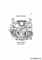 Cub Cadet Ersatzteile Rasentraktoren LT3 PR105 13HT71DN603  (2018) Motor Briggs & Stratton
