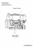 Cub Cadet Ersatzteile Rasentraktoren CC 717 HG 13HD79DG603  (2015) Motor Briggs & Stratton ab 03.02.2015