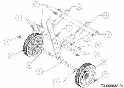 Ersatzteile MTD Motorhacke T/205 Typ: 21D-20MI678  (2018) Bremssporn, Stützrad 