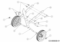 Ersatzteile MTD Motorhacke T/205 Typ: 21A-20MI678 (2019) Bremssporn, Stützrad 