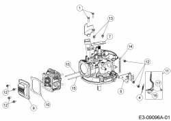 Ersatzteile MTD-Motoren Vertikal 1X65CU Typ: 752Z1X65CU  (2015) Reglerhebel, Ventildeckel