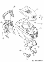 Ersatzteile Colombia Rasentraktoren PX 107 HBT Typ: 13HT79GG646 (2016) Motorhaube G-Style