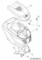Ersatzteile Massey Ferguson Rasentraktoren MF 41-22 RD Typ: 13HP91GN695  (2015) Motorhaube G-Style