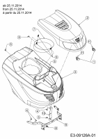 Ersatzteile Gartenland Rasentraktoren GL 15.5/92 H Typ: 13HM99GE640  (2016) Motorhaube G-Style ab 25.11.2014