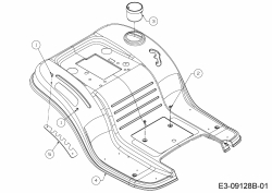 Ersatzteile Bricolage Rasentraktoren INV A13096 LB Typ: 13AH76SF648 (2019) Sitzwanne