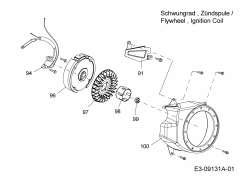 Ersatzteile MTD-Motoren Horizontal 170-AUA Typ: 752Z170-AUA  (2015) Schwungrad, Zündspule