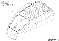 Cub Cadet Ersatzteile Motormäher mit Antrieb XM1 DR46 12A-YAKC603  (2018) Motorhaube bis 09.03.2018