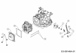 Ersatzteile MTD-Motoren Vertikal 1P61BHB Typ: 752Z1P61BHB  (2014) Reglerhebel, Ventildeckel