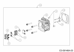 Ersatzteile MTD-Motoren Vertikal 1P61BHB Typ: 752Z1P61BHB  (2017) Zylinderkopf