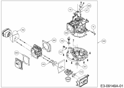 Ersatzteile MTD-Motoren Vertikal 1P61NHB Typ: 752Z1P61NHB  (2016) Motordichtsatz