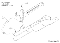 Cub Cadet Ersatzteile Gartentraktoren CC 1224 KHP 14HQ94AP603  (2015) Mähwerksstabilisator bis 01.02.2015