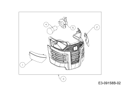 Cub Cadet Ersatzteile Gartentraktoren GTX 2100 14A-3GE-603  (2016) Frontgrill