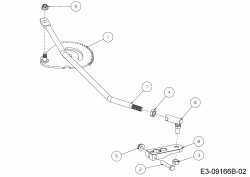 Ersatzteile Troy-Bilt Rasentraktoren TB 38 Typ: 13A177KF309  (2016) Lenkschubstange, Lenksegment