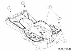 Ersatzteile MTD Rasentraktor Minirider 76 SDE Typ: 13C726JD600 (2021) Trittbrett 