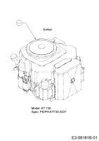 Cub Cadet Ersatzteile Rasentraktoren LX 50 13AQA1CQ330  (2016) Motor Kohler
