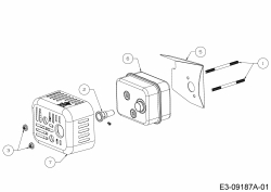 Ersatzteile MTD-Motoren Vertikal 1P65WHD Typ: 752Z1P65WHD  (2015) Auspuff