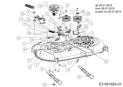Cub Cadet Ersatzteile Rasentraktoren LX 42 KH 13APA1CS330  (2015) Mähwerk S (42/107cm) ab 28.01.2015
