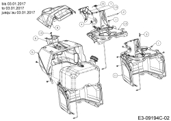 Cub Cadet Ersatzteile Rasentraktoren LX 42 13AZA4CS330  (2017) Armaturenbrett bis 03.01.2017