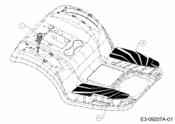 Cub Cadet Ersatzteile Rasentraktoren XT2 PS107 13AGA1CS603  (2017) Handgriff, Trittbrettbelag