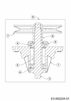 Cub Cadet Ersatzteile Rasentraktoren LX 42 KH 13APA1CS330  (2015) Messerspindel 618-06976