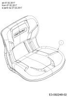 Cub Cadet Ersatzteile Rasentraktoren XT2 QR106 13AQA1CR330  (2017) Sitz ab 07.02.2017