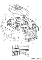 Cub Cadet Ersatzteile Rasentraktoren LX 50 13AQA1CQ330  (2016) Motorhaube C-Style