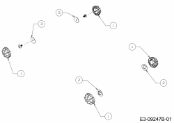 Ersatzteile WOLF-Garten Rasentraktor 106.185 H Typ: 13ALA1VR650  (2017) Radkappe 