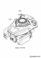 Cub Cadet Ersatzteile Motormäher mit Antrieb SC 500 HW 12ABD22J710  (2016) Motor MTD