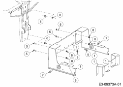 Ersatzteile Zubehör Zero Turn Grasfangeinrichtung für RZTS 46 Typ: 19C70020OEM  (2015) Aufnahmebügel, Schraubensatz Aufnahmebügel