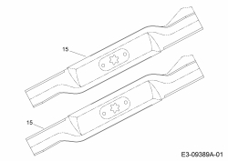 Ersatzteile Zubehör Garten- und Rasentraktoren Grasfangeinrichtung für 700 Serie (LT-5) mit Mähwerk F (38/96cm) Typ: 196-180A699  (2016) High lift Messer