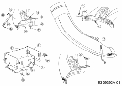 Ersatzteile Zubehör Garten- und Rasentraktoren Grasfangeinrichtung für 900 Serie (NX-09) mit Mähwerk T (46/117cm) Typ: 19A30003100  (2017) Aufnahmebügel, Untere Röhren