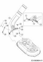 Ersatzteile Zubehör Zero Turn Grasfangeinrichtung für XZ1 107 Typ: 19C70020100  (2019) Auswurfschacht, Befestigung Auswurfschacht