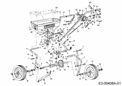 Ersatzteile Zubehör handgeführte Geräte Streuer 45-0214  (190-524-000) Typ: 190-524-000  (2000) Grundgerät