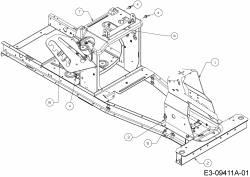 Ersatzteile MTD Rasentraktor Mnirider 76 RDHE Typ: 13A721SD600  (2017) Rahmen 