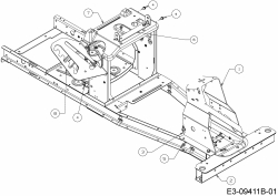 Ersatzteile WOLF-Garten Rasentraktor Scooter Hydro Typ: 13A221SD650  (2018) Rahmen 