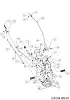 Ersatzteile WOLF-Garten Rasentraktor Scooter Hydro Typ: 13A221SD650  (2018) Bremsstange, Schaltstange, Pedal 