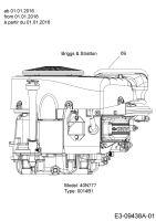 Cub Cadet Ersatzteile Rasentraktoren CC 1018 BHG 13HT93AG603  (2016) Motor B&S ab 01.01.2016