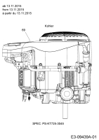 Cub Cadet Ersatzteile Rasentraktoren CC 1022 KHT 13HP93AT603  (2016) Motor Kohler ab 13.11.2015