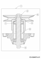 Ersatzteile Raiffeisen Rasentraktoren RMS 7145-96 T Typ: 13AM777F628  (2009) Messerspindel 618-04627
