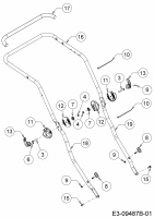 Ersatzteile WOLF-Garten Benzin Rasenmäher mit Antrieb WA 53 AHWIS Typ: 12A-PV6J650  (2016) Holm 