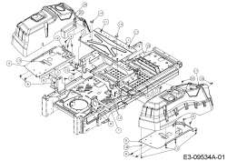 Cub Cadet Ersatzteile Zero Turn Z-Force S 60 17BSDGHD010  (2016) Sitzträger, Tankabdeckungen
