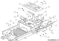 Cub Cadet Ersatzteile Zero Turn XZ3 122 47AIDGHB603 (2022) Sitzplatte, Trägerplatte Tank