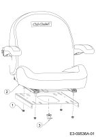 Cub Cadet Ersatzteile Zero Turn XZ3 122 17BIDGHB603  (2017) Sitz