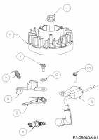 Ersatzteile MTD-Motoren Vertikal 1P57RH Typ: 752Z1P57RH  (2018) Bremse, Schwungrad, Zündspule