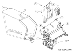 Cub Cadet Ersatzteile Motormäher CC 42 PO 11A-LQSC603  (2016) Grasfangsack, Heckklappe, Leitstück hinten
