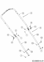 Ersatzteile Black-Line Motormäher mit Antrieb BL 4553 IS Typ: 12A-PF6J683  (2016) Holm