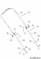 Ersatzteile MTD Benzin Rasenmäher mit Antrieb BE 53 HWBIS Typ: 12BEPD7E676 (2019) Holm 