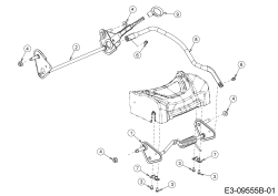 Cub Cadet Ersatzteile Motormäher LM1 AP46 11B-TQMG603 (2021) Achsen, Höhenverstellung